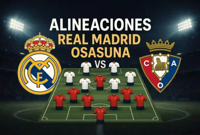 Alineaciones de Real Madrid contra Osasuna