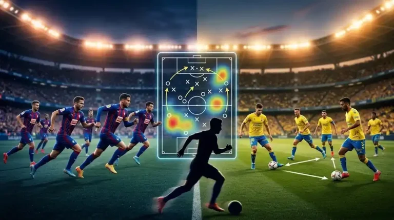 Análisis táctico del partido eibar - u. d. las palmas con pizarra digital, presión alta y juego de posesión